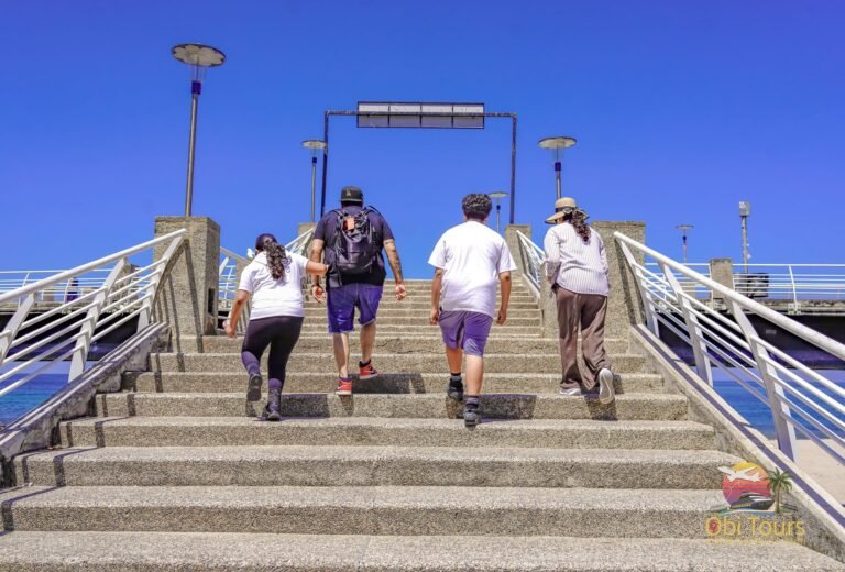 On our way to the pier